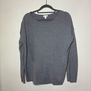 J. Jill Charcoal Crewneck Sweater Size Medium